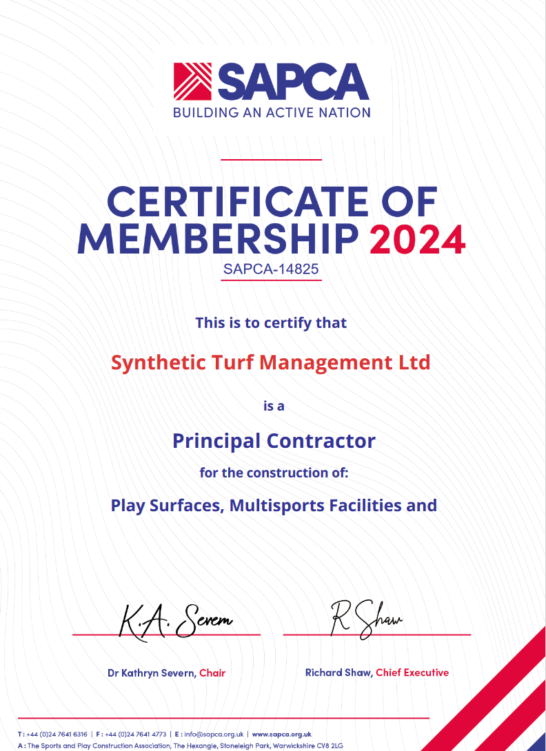 STM Sport And Play Construction Association SAPCA Membership 2024 As 
